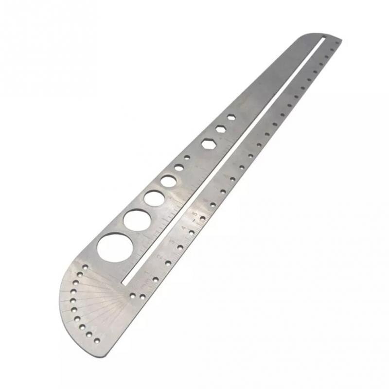 Ruler Portable Protractor Angle Meter Clear Scale Multifunction Practical Stainless Steel Drawing Accurate Circle