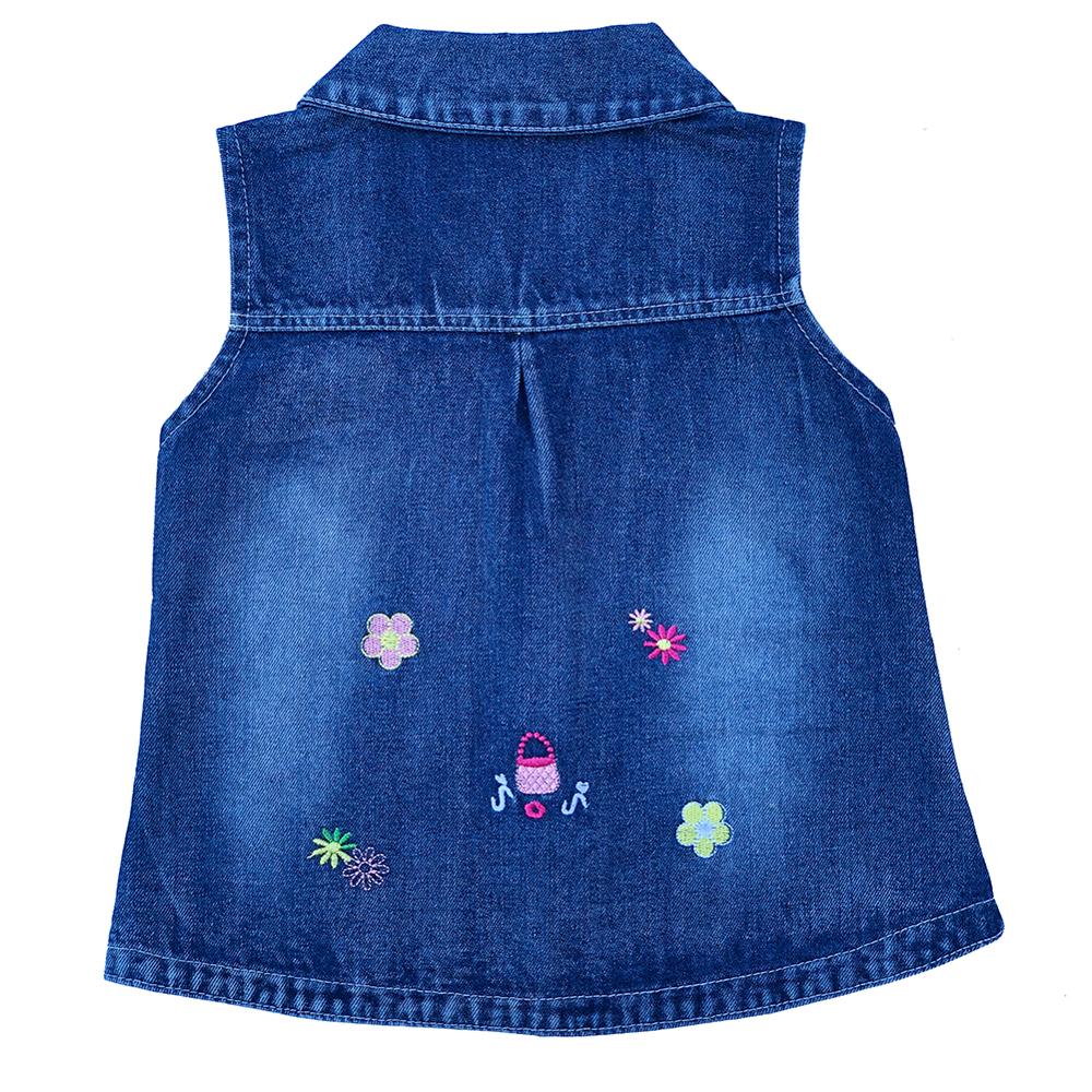 Gilet de printemps-automne pour enfants de 2-5 ans, manteau en Denim, petites filles