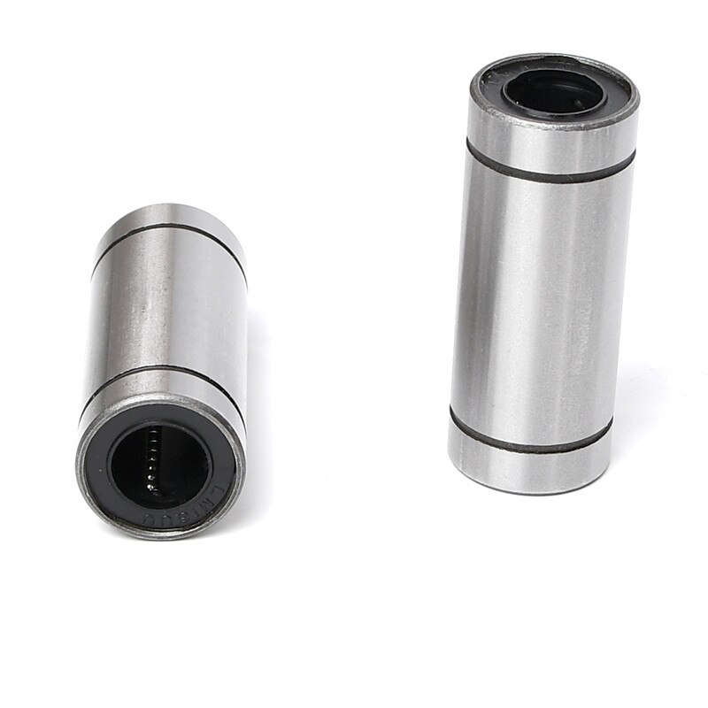 Rodamientos de bolas lineales LM6LUU LM8LUU LM10LUU LM12LUU 6mm 8mm 10mm buje de 12mm buje 3D piezas de impresora, rodamientos lineales de aluminio, 2 uds.