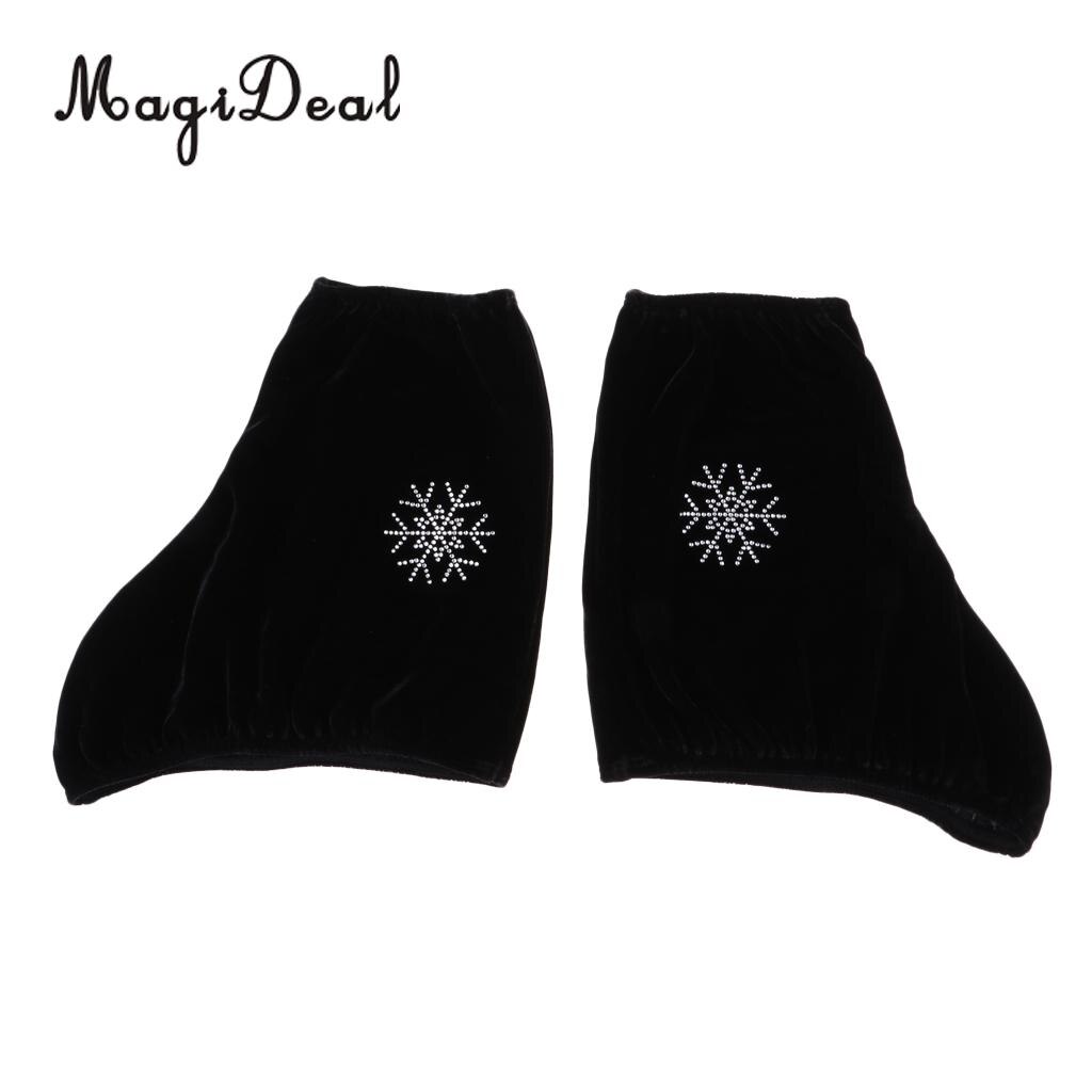 MagiDeal Velvet Ice Skate Boot Covers Guard Protector for Figure Skating: Black   L 