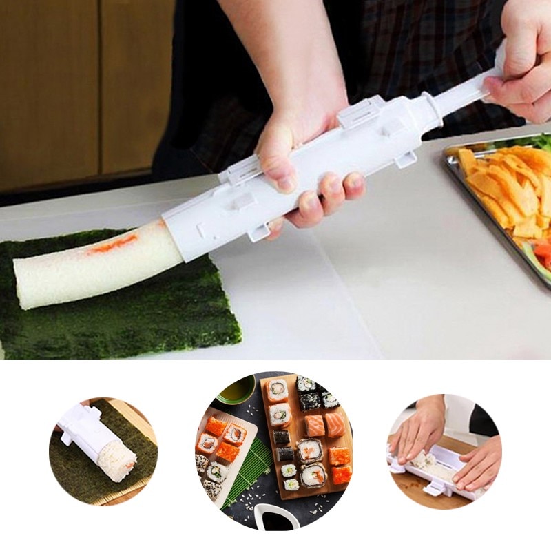 Sushi Maker Roller Rice Mold Tool Bento Japanse Bazooka Groente Vlees Rolling Diy Sushi Making Machine Keuken Gadget