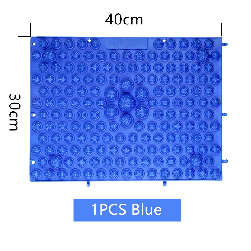 Multi-funktion Akupunktur Reflexzonenmassage Fuß Massagegerät Therapie matt Massage Pad Kappe Druck Durchblutung Platte matt Massagegerät: Blau