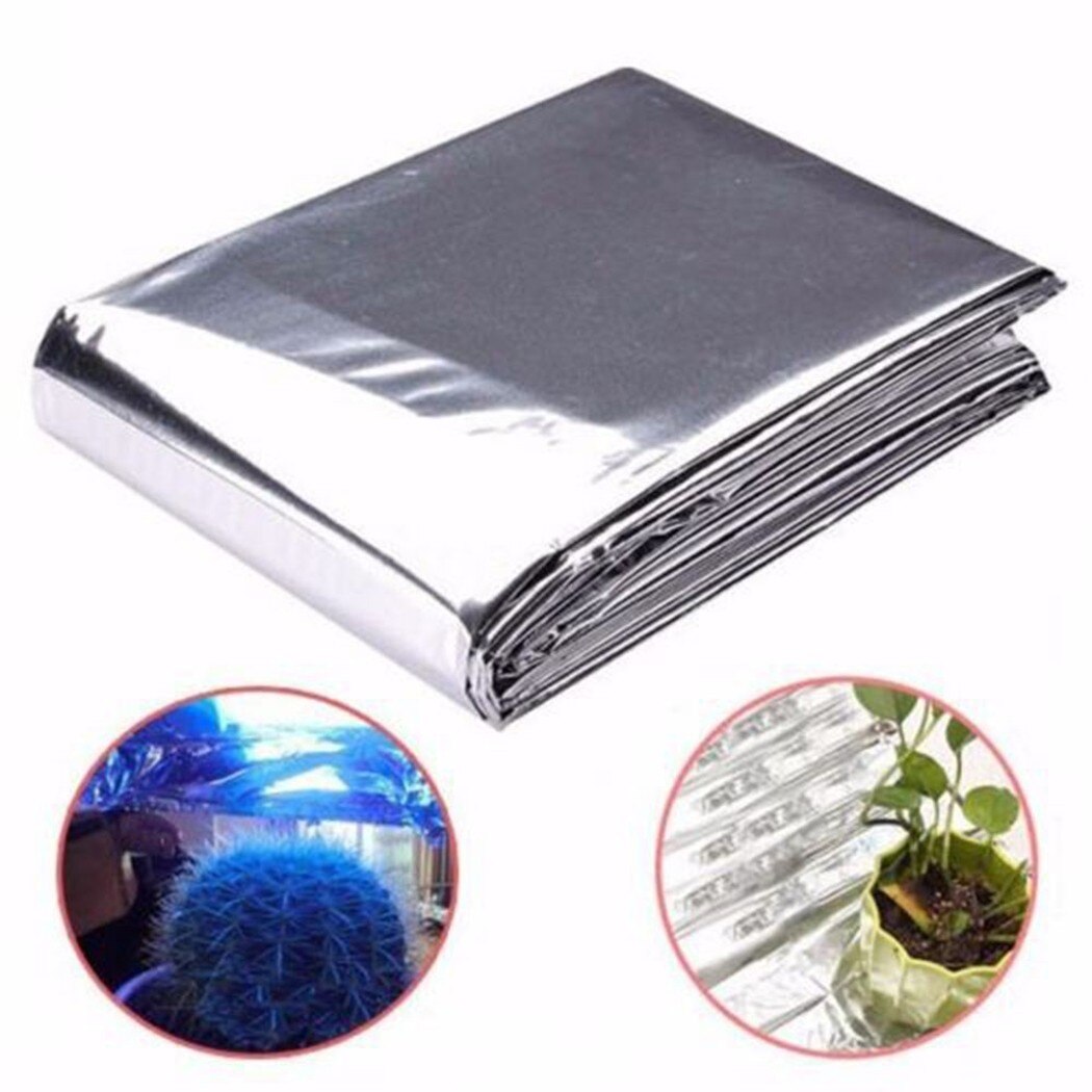 Película hidropónica altamente reflectante para cultivo de plantas, película de Mylar reflectante de doble cara para invernaderos, 210x120cm
