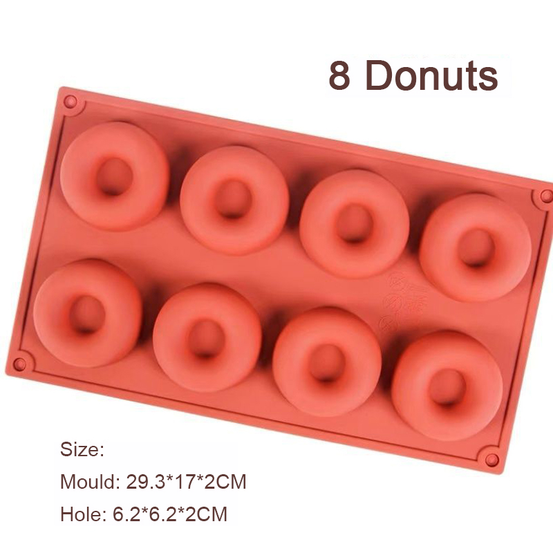 Máquina para hacer rosquillas de silicona 3D DIY para hornear pastelería galletas moldes redondos de Chocolate molde para pastel de magdalenas postre herramientas de cocina hechas a mano: Chocolate
