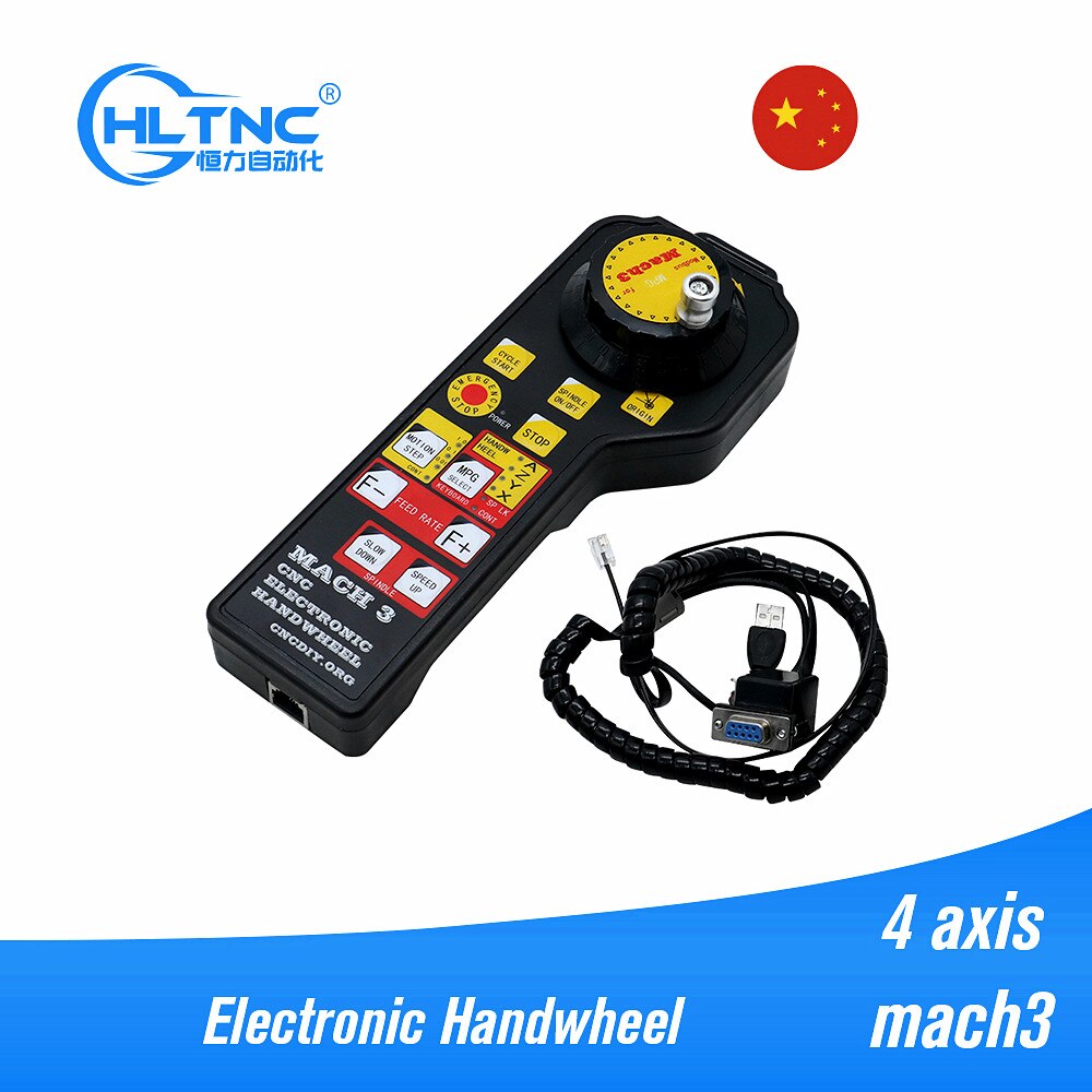 CNC 4 / 6 osi Mach3 ręczny pilot zdalnego uchwyt kontrolkowy USB wisiorek DSP biec truchtem enkodera robić routera CNC: a-4axis