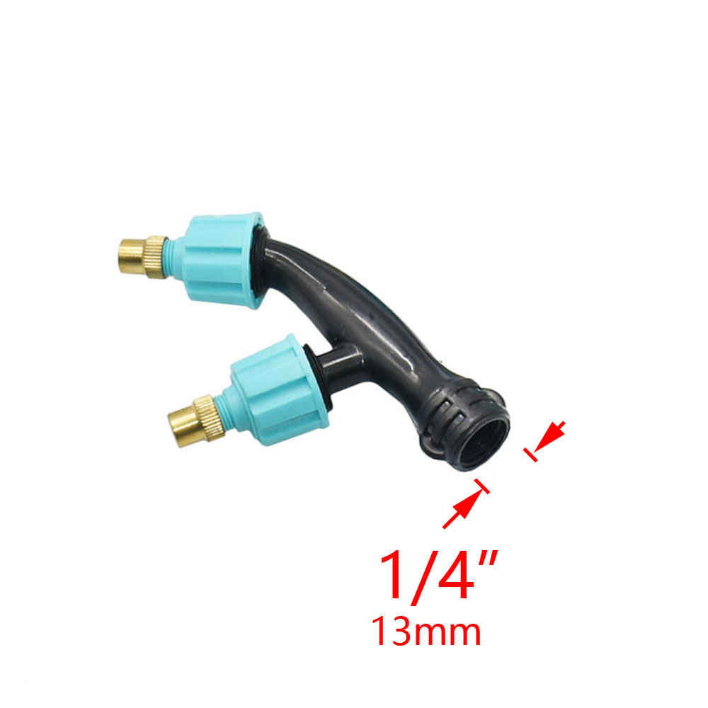 Landbrugs kobber forstøver sprøjtedyse enkelt/dobbelt/tre dysehoved pesticid sprøjtesprinkler med 1/4 1/2: Sort