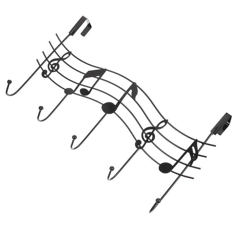 1Pc Musical Note Shaped Storage Hook Rack Door Back Hanging Rack Behind The Door Storage Note Hook Rack