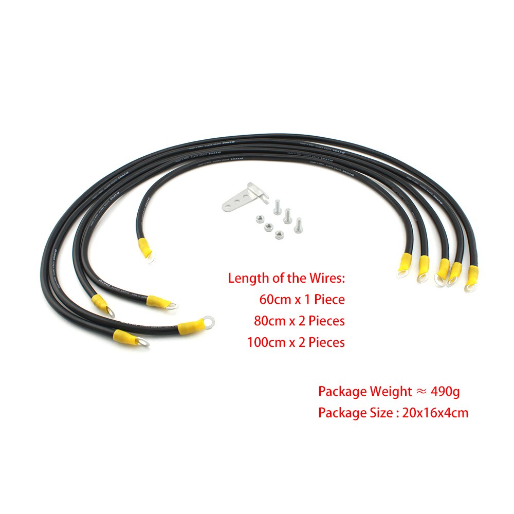 12V 24V Zwarte Auto Auto Batterij Grond Draad Elektrische Geleiding Stabiele Spanning Kabel