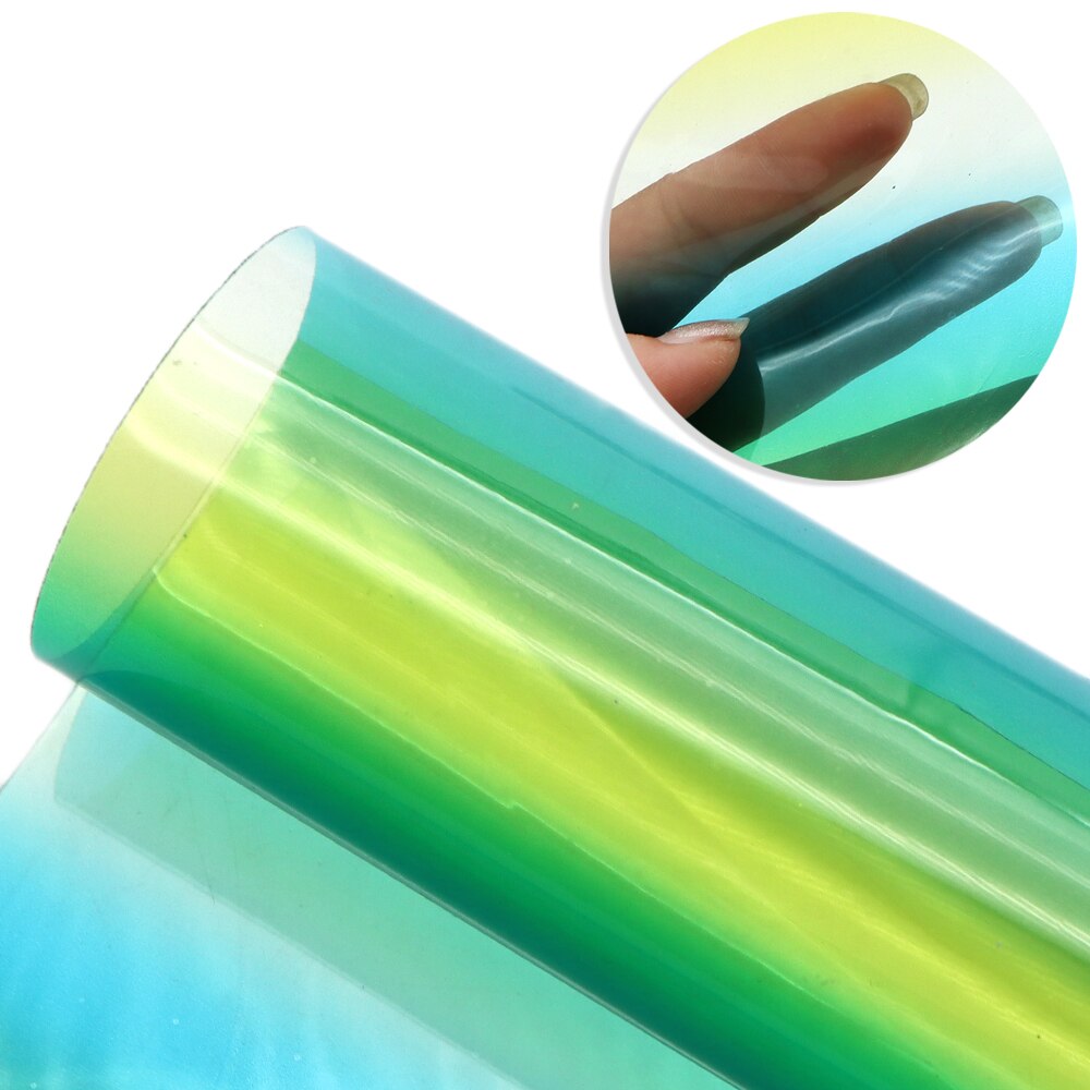 20*34cm tpu gennemsigtig gradient farve kunstlæder stof tekstil til fremstilling af øreringe hår buer telefon sag bogomslag ,1 yc 11472: 1106399004