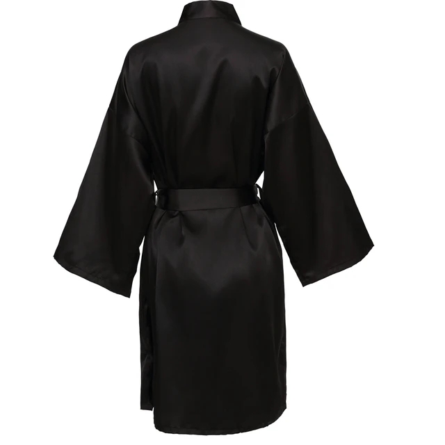 Bröllopsfest brudklänning utan bokstäver kimono satin pyjamas brudtärna enkel badrock  sp088: M / Guld-