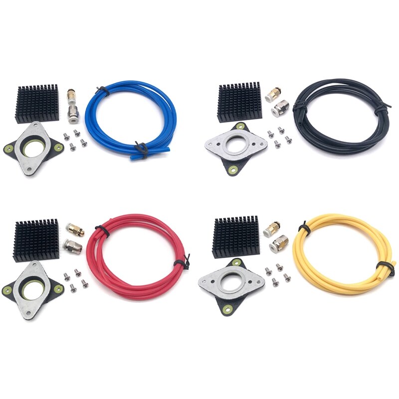 Impressora 3d parte kit stepping damper com tubo ptfe do radiador pc4 rápido conector pneumático para nema 17 stepper