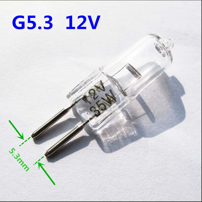5 stk  g5.3 12v halogenpære 12v g5.3 35w 50w aromalampe pære mekanisk arbejdspære krystal lysekrone pære  g5.3 12v 75w