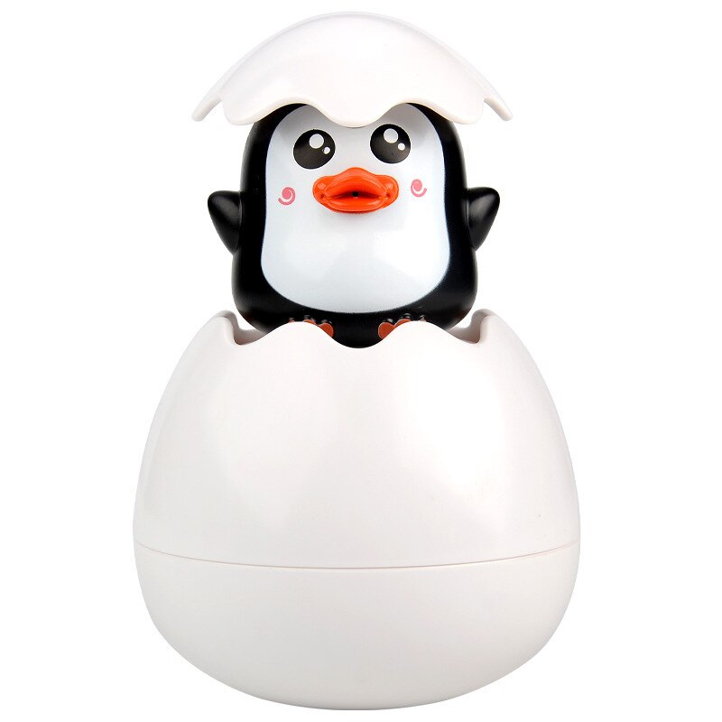 Baby Bath Toy Water Spouting Small Yellow Duck Rain Egg Shower Bath Egg Shell Infant Douyin Celebrity Style Water Toys: Penguin  Colorful Box 