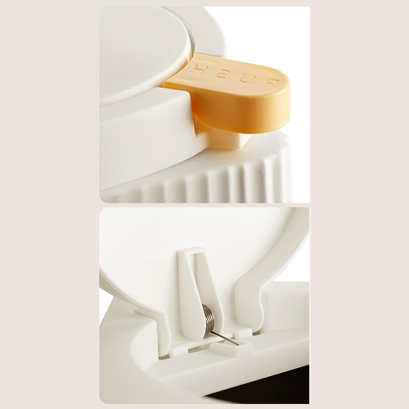 2.5/8L Garbage Bin Trash Can with Lid Double Barrel Kitchen Garbage Basket Bathroom Home Waste Bins Wastebins Paper Basket Cube