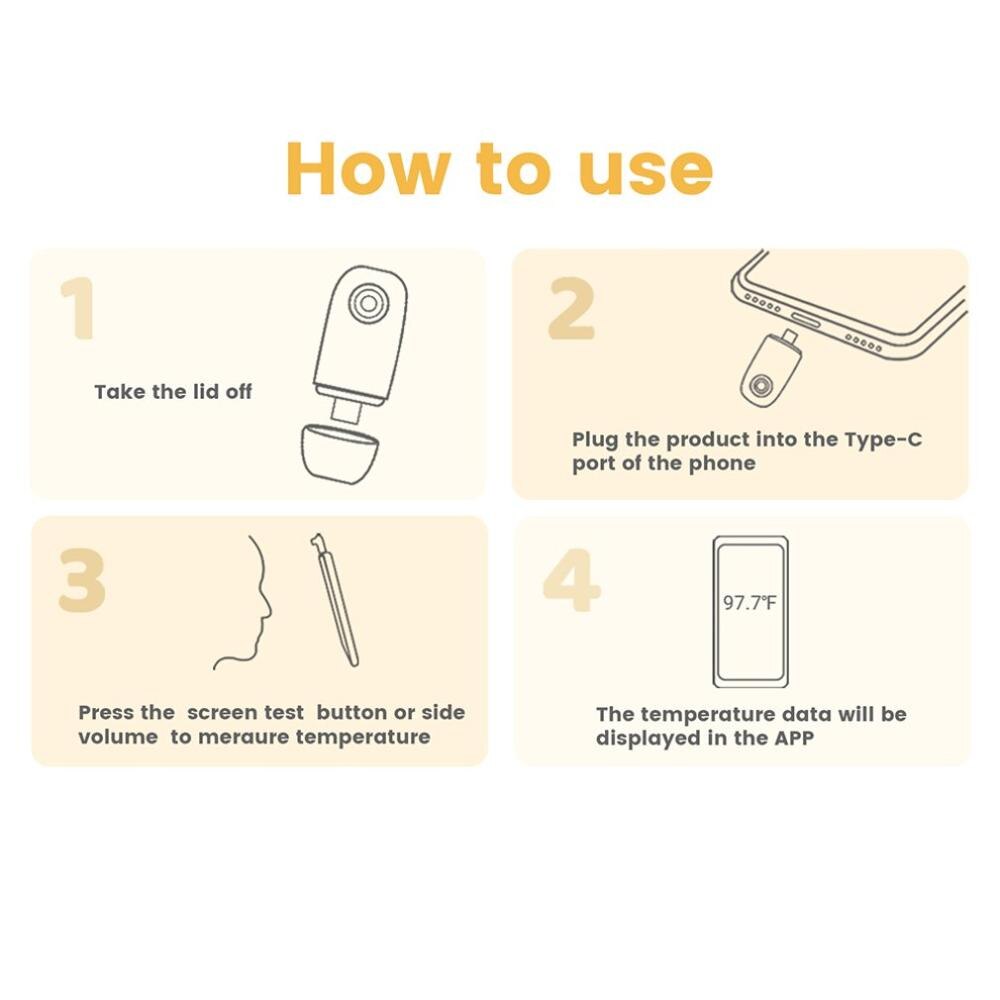 Infrared Thermometer ThermoDock For Android Mobile Phones Phone Thermometer With Machine Temperature Measurement Companion