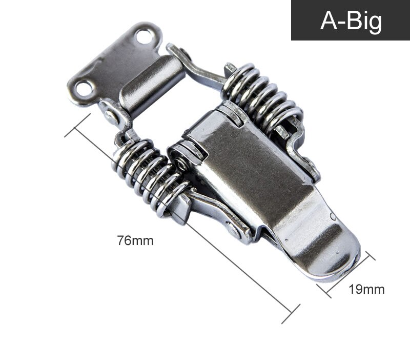 304 stainless steel double spring buckle ,Wooden box Toolbox ,Heavy duty lock,with lock hole,Electromechanical box Accessories: A Big