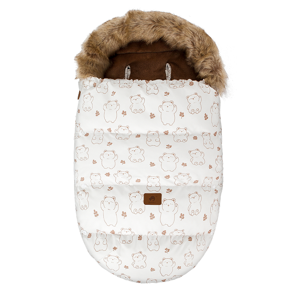 0-24 mesi carrozzina sacco inverno caldo busta più spessa per scarico passeggino coprigambe universale per carrozzina accessori: WHITE