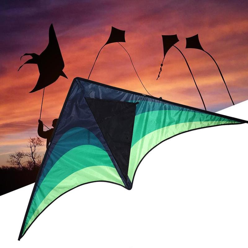 Kindervlieger buitenspeelgoed nylon vlieger prairie ripstop vlieger speelgoed voor kinderen groene persoonlijkheid nylon vlieger deur  l0 n 5