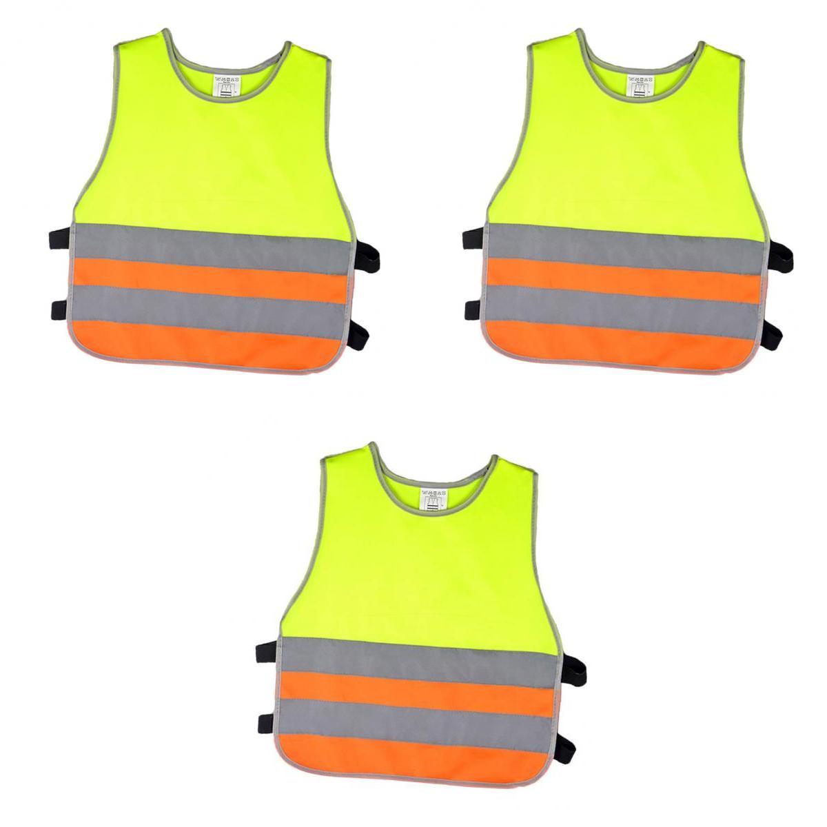Chalecos reflectantes de alta visibilidad para niños y estudiantes, ropa de seguridad reflectante, 3 tamaños S/M/L, 3 uds.