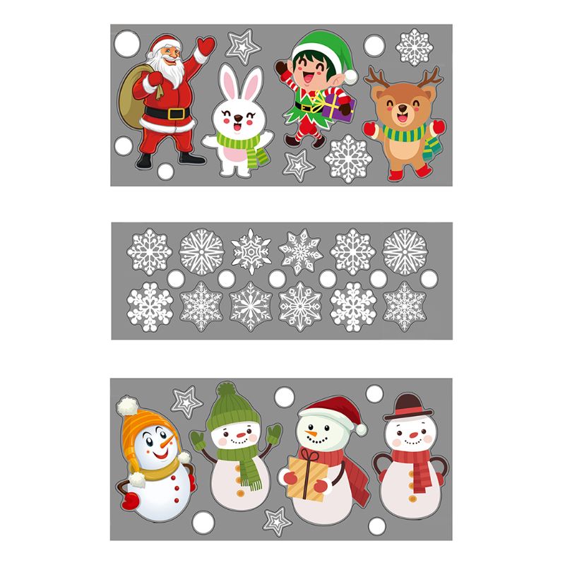 Feliz adhesivos navideños para pared de vidrio de ventana Festival pared calcomanías murales de Santa Año adornos navideños para el hogar Decoración