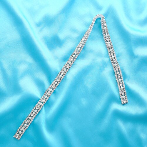 Bridal Belts with Diamond Bridal s Belts for Women Wedding Dress Sash Belt Wedding Accessorie Y170S: only applique