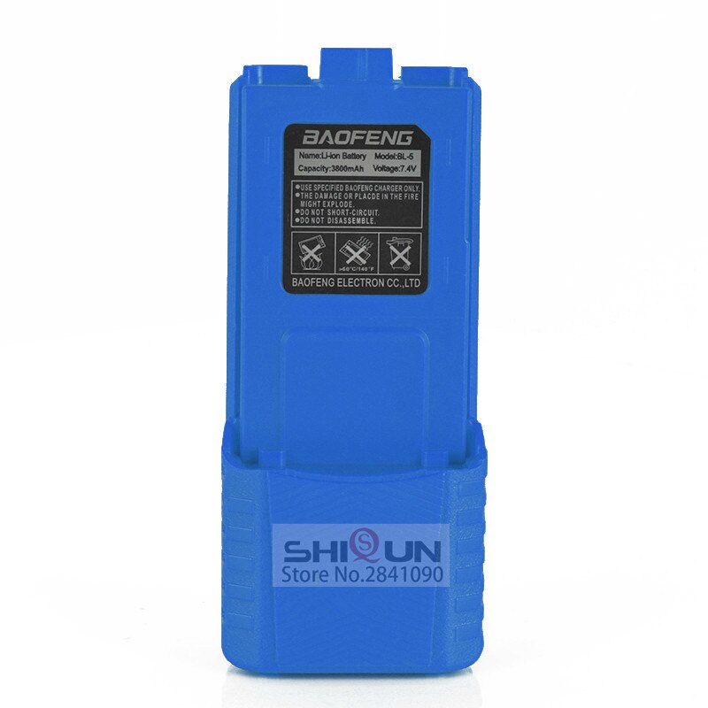 Baofeng-Batería de BL-5 para walkie-talkie, alta batería de UV-5R de 3800 mah, piezas de Radio, Original, 3800 mah, Pufong UV 5R boafeng: Blue