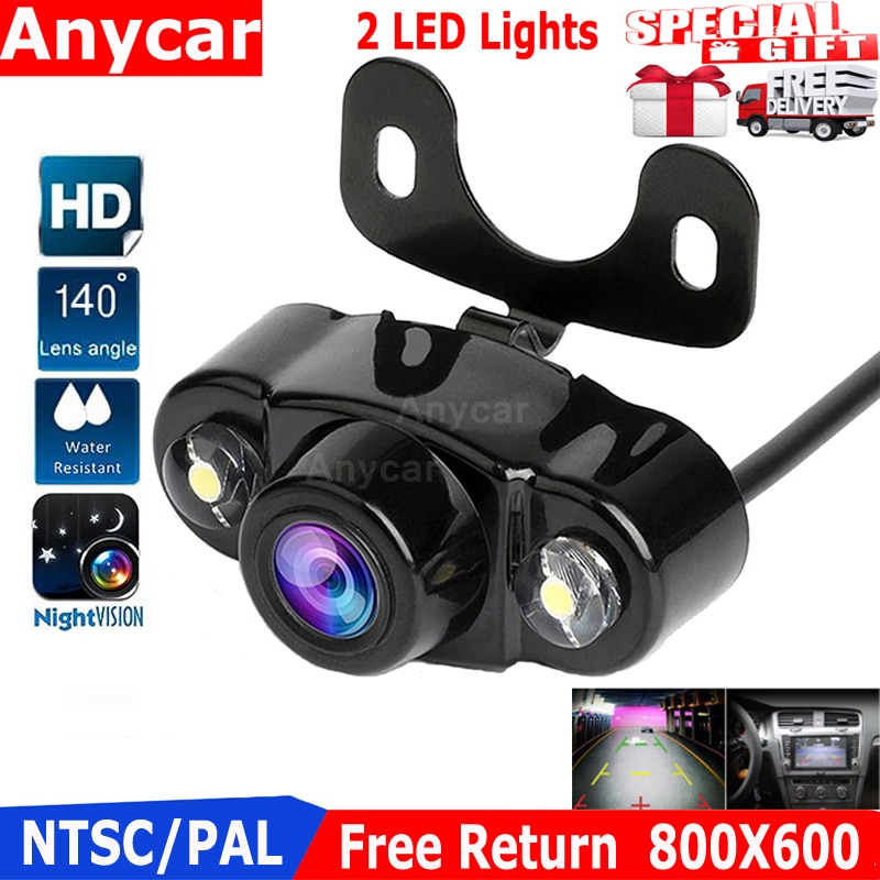 Achteruitrijcamera auto achteruitrijcamera universeel 2 led nachtzicht achteruitrijcamera waterdichte parkeerhulpcamera