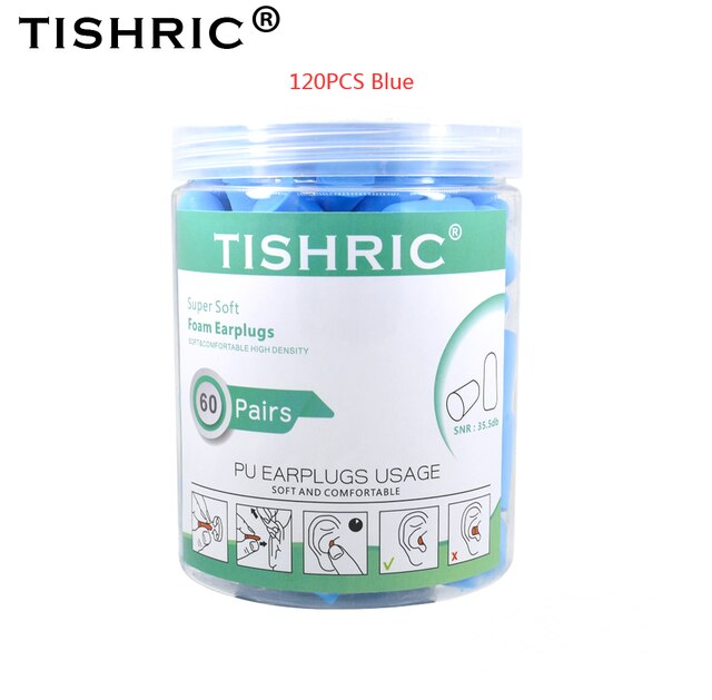 Bouchons d&#39;oreille anti-bruit, protection pour dormir et nager, 120 db, 10/60/160 pièces: 120PCS Blue