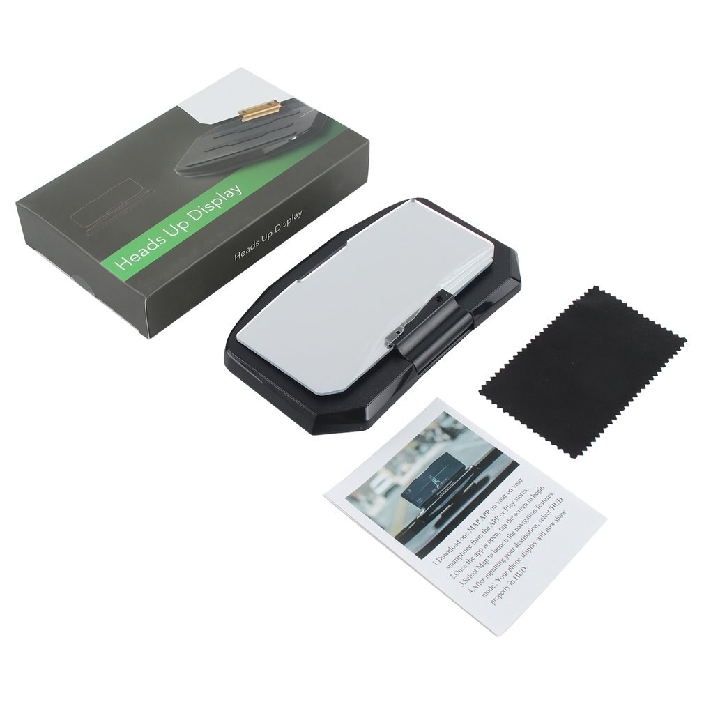 Car 6.5 inch HUD Screen Head Up Display Car Safety Auto GPS Navigation Mobile Phone Holder Projector High Definition Reflect