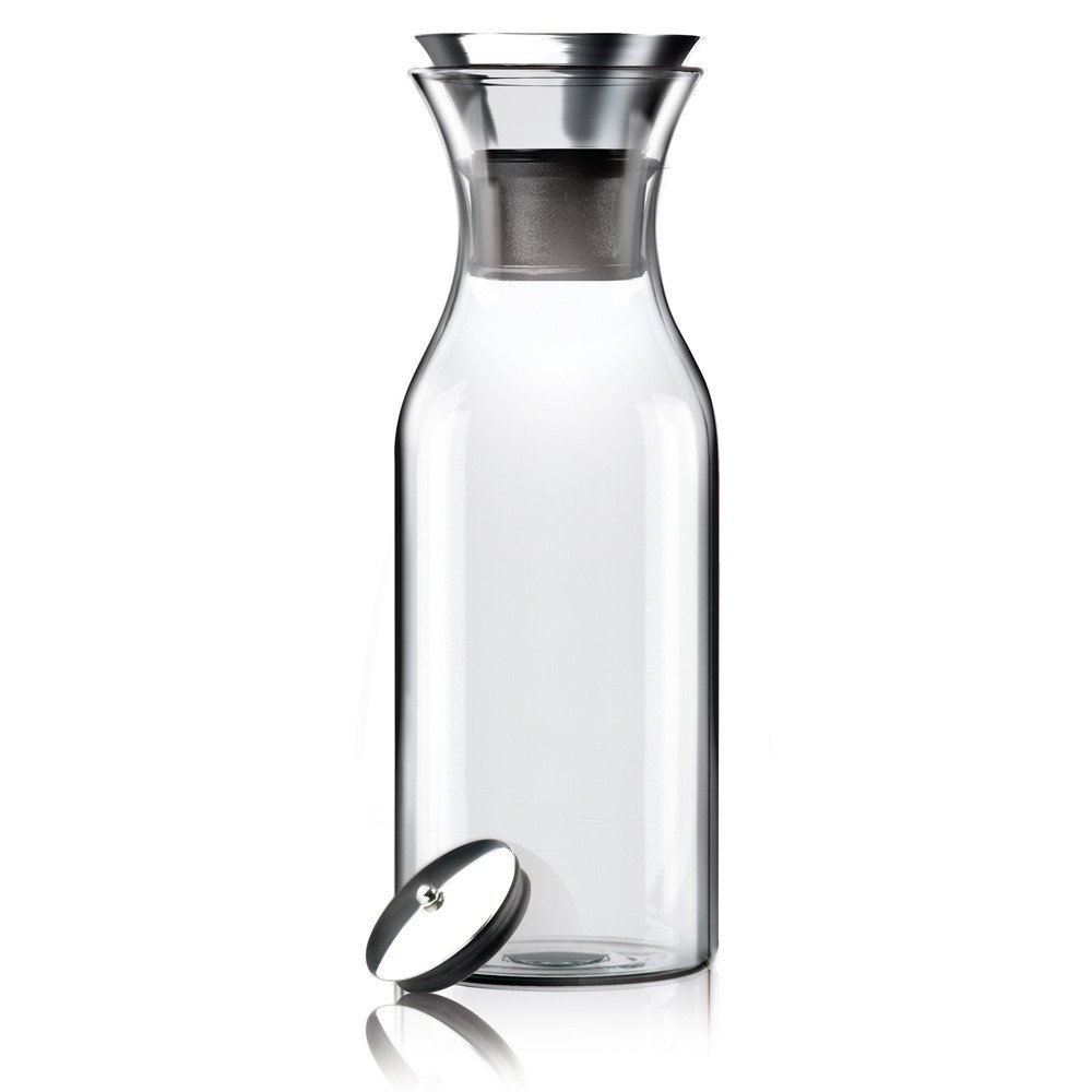 1500ml 35Oz Glas Pitcher Drip-gratis Karaf met Rvs Siliconen Flip-top Deksel Glas Water pitcher Koelkast Ice Tea Maker