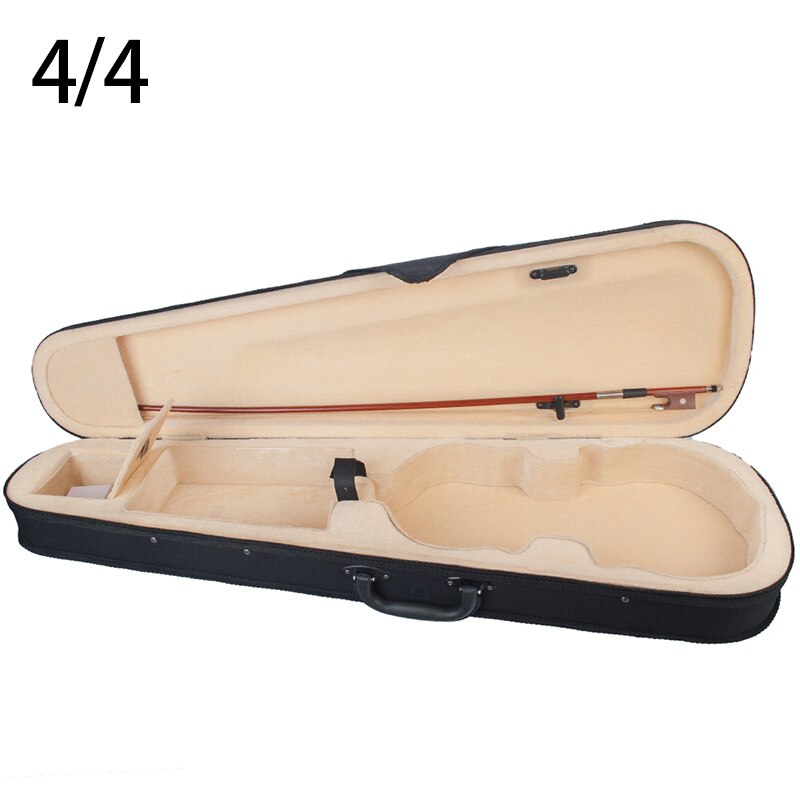 Violinkasse 4/4 størrelse trekantet form violin hård sag gul indvendig violindele