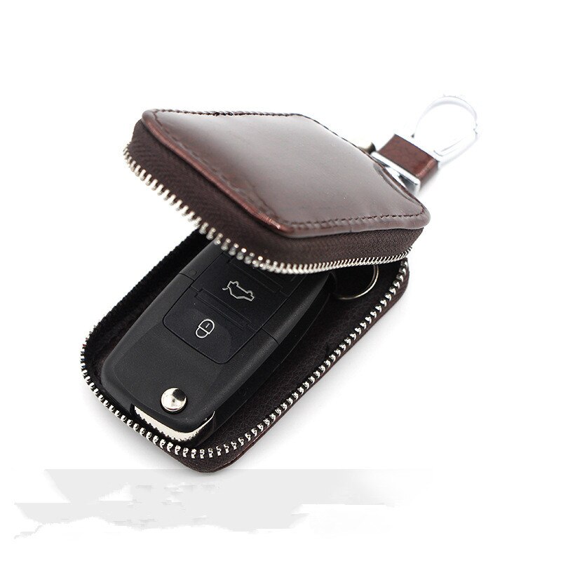 Mężczyźni skórzany brelok dla obu płci torba na klucze samochodowe wielofunkcyjny Organizer portfel etui inteligentny gospodyni samochód małe etui na klucze etui na klucze