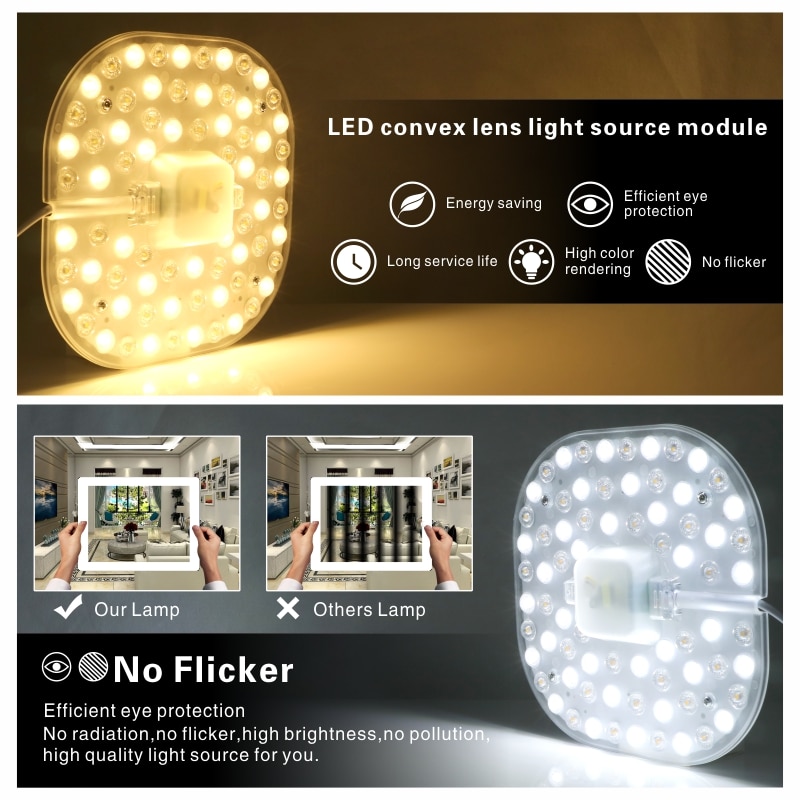 Led Plafond Lampen Module 12W 18W 24W 36W 2835SMD AC220V Led Licht Vervangen Plafond Lichtbron eenvoudige Installatie Indoor Verlichting