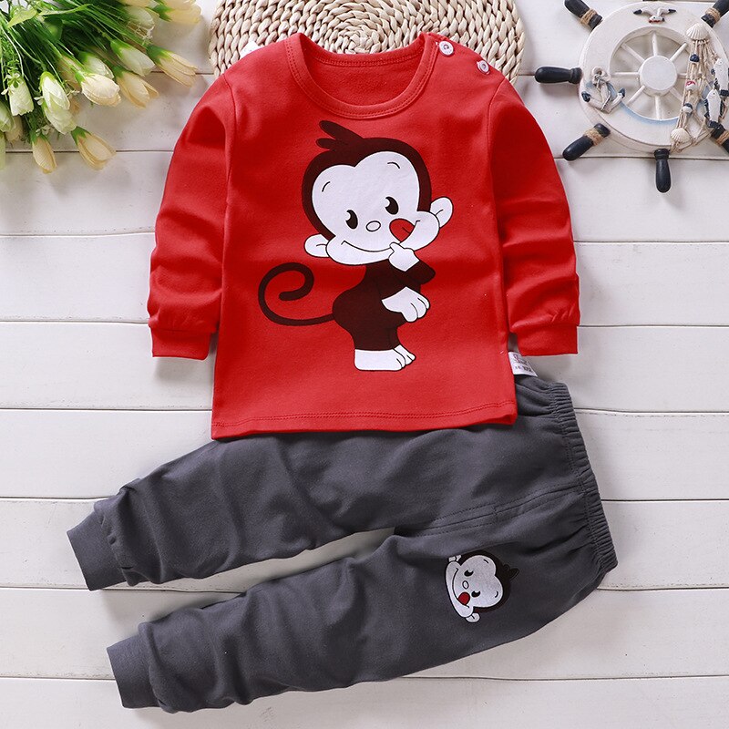Kids Baby Unisex Underwear Outfits Children Cute Pajamas Suits Children Sleeping Clothing Cotton Toddler Sleepwear: P29