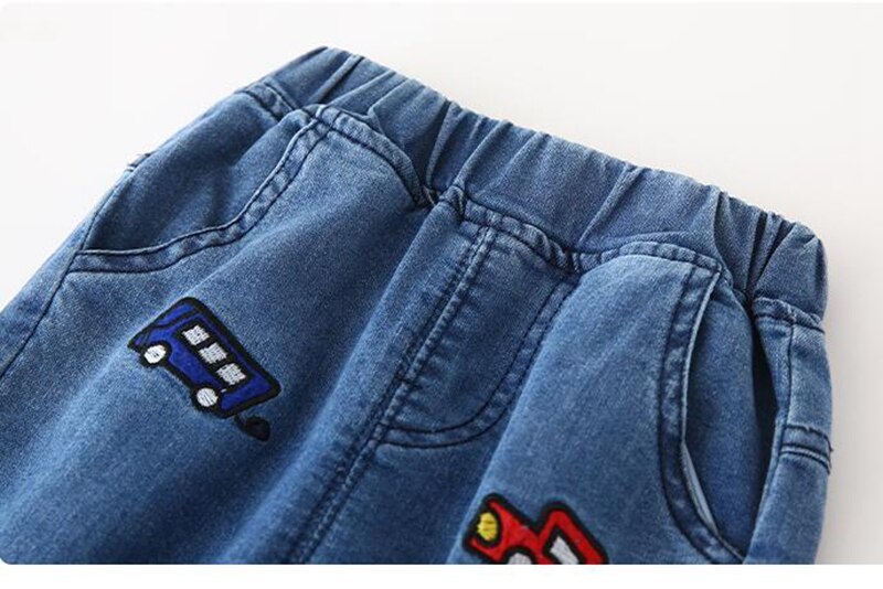 CROAL CHERIE Spring pantaloni per bambini Jeans per bambini Baby Toddler Cute Car comodo abbigliamento per bambini pantaloni per bambini per ragazzi