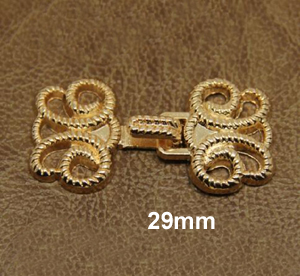 5 st/lot l :40mm/29mm bra osynlig knappkrok och öga för mintrockkrokar kläder plagg tillbehör(ss -6650): 29mm guld