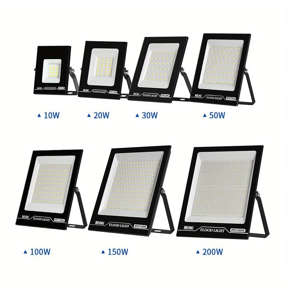 Waterproof IP67 LED Flood Light 10W 20W 30W 50W 100W 150W AC 220V Garden Projector Outdoor Lighting Spotlight Wall Floodlights