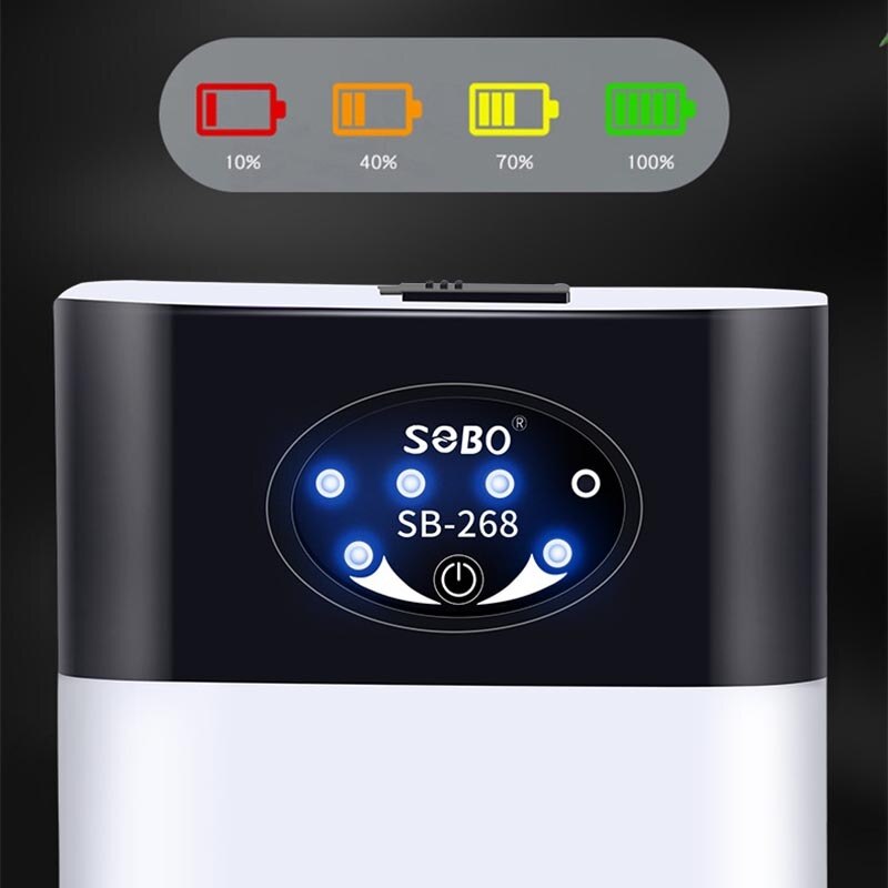 Power Luchtpomp Compressor Voor Aquarium 8800Mah Ultra Stille Draagbare Aquarium Accessoires Usb Opladen Zuurstof Pomp