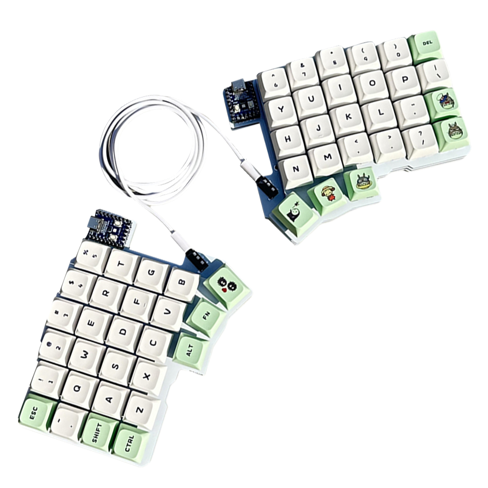 Gesplitst toetsenbord 54 toetsen Bedraad Ergonomie Toetsenbord Swap Ondersteuning QMK/VIAL Links- en rechtshandig Aangepaste pc-gameraccessoires