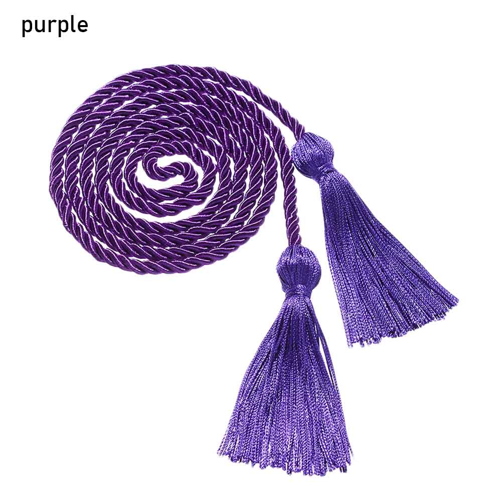 cordon de remise de diplôme pour honneur, cordon de gland en Polyester, cordon de cordon pour robe d'enterrement de vie de jeune fille, cordon de serrage pour étudiants: purple