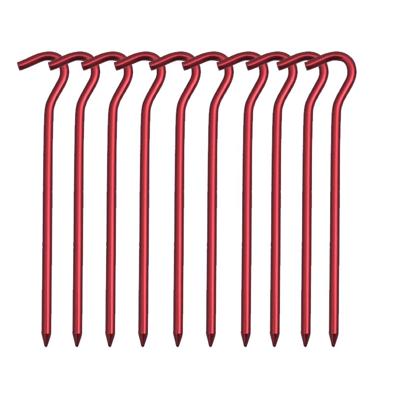 10 pz/set 18 centimetri In Lega di Alluminio Pioli Tenda Con Ganci Pali Da Giardino Chiodo A Terra Per Amaca di Campeggio Guyline Tenda Baldacchino Flysheet
