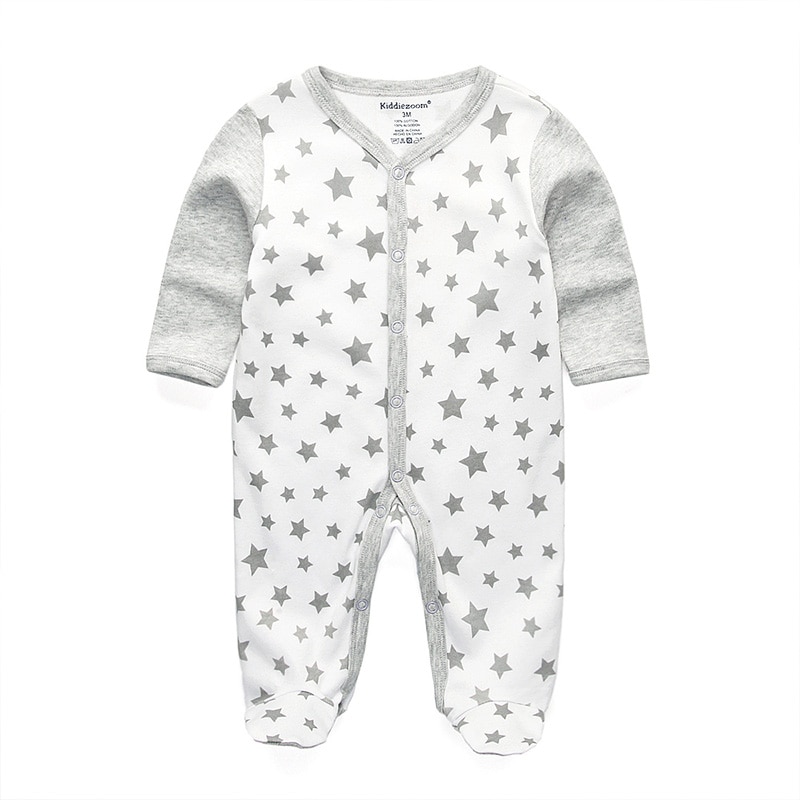 Pasgeboren Baby Jongens Meisjes Sleepers Pyjama Baby Jumpsuits Baby Lange Mouw 3 6 9 12 Maanden Kleding