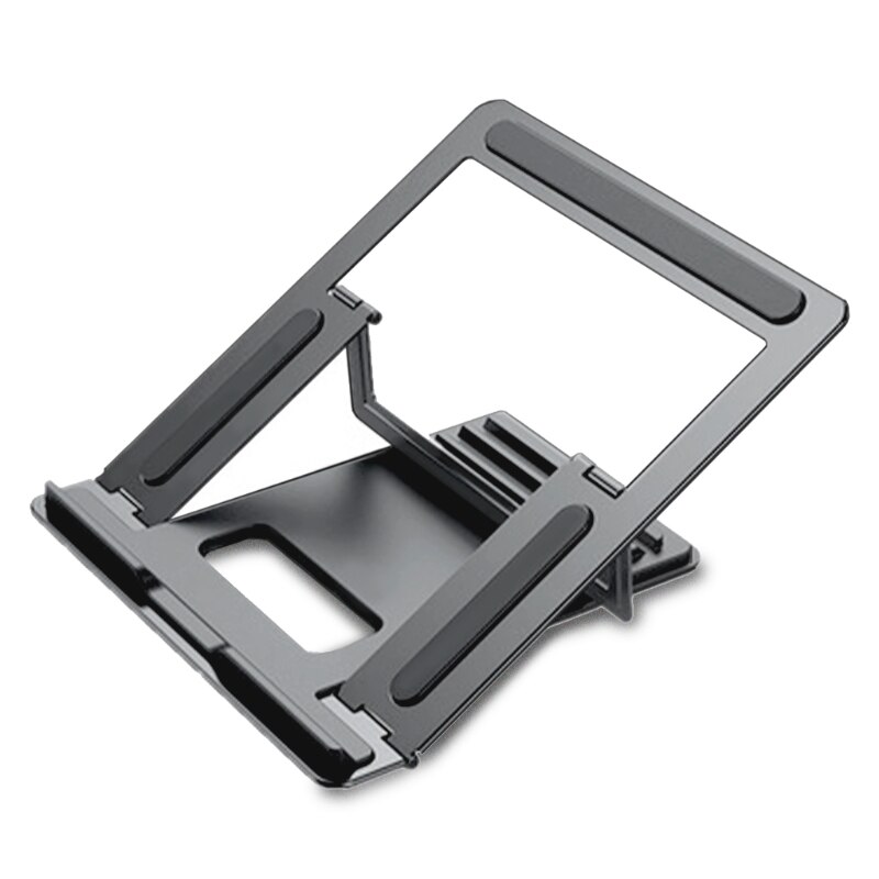 1Pc Laptop Stand Portable Folding 4-Speed Adjustable Ultra-Thin One-Piece Stand (Silver/White) Computer Stand Riser Adjustable: Silver