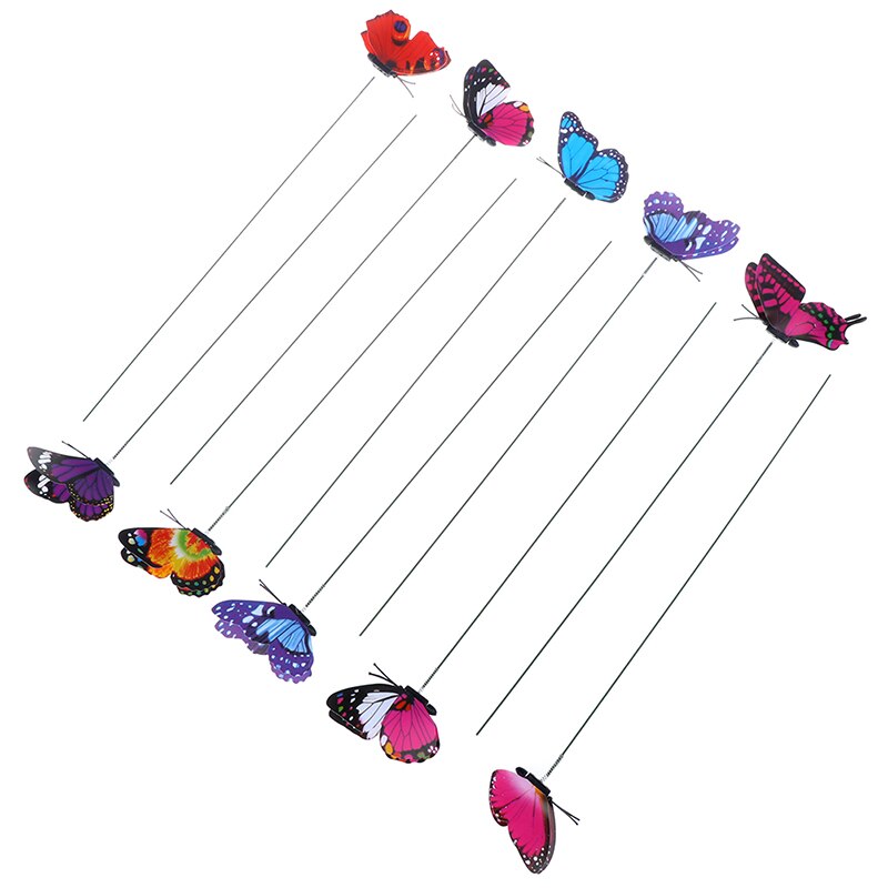 10 pièces papillons jardin cour planteur coloré papillon piquets décor extérieur décor Pots de fleurs décoration