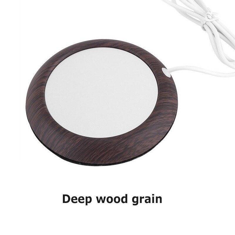 Taza de grano de madera USB portátil calentador de calor taza para bebidas estera mantener la bebida calentador tazas posavasos Oficina: style 2