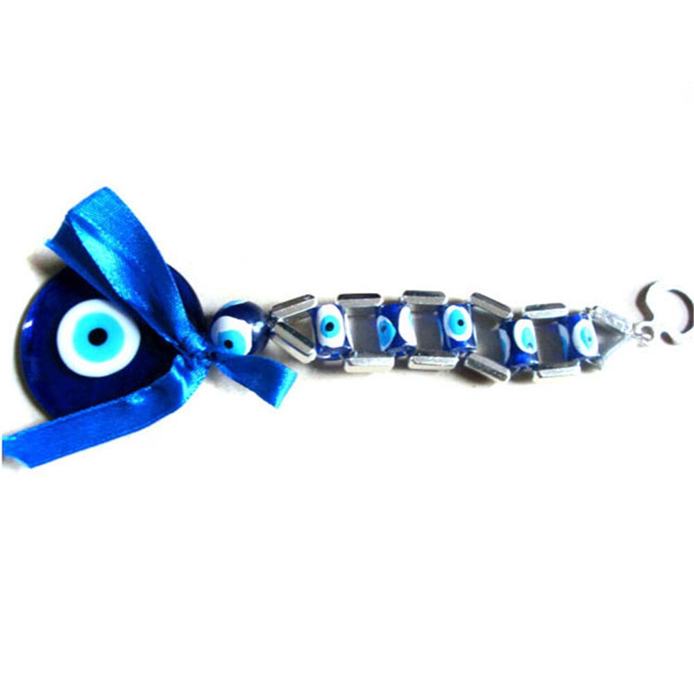 Tissé à la main turc yeux bleus pendentif démon yeux ville maison perlée tenture murale artisanat religieux ornements