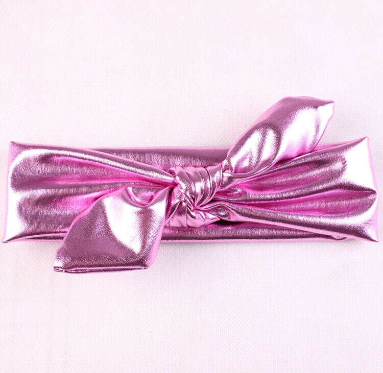 Baby Headband Girls Rabbit Baby Bows Ear Hairband Turban Knot Tie Head Wraps Gd Baby Hair Accessories Bandeau BABYs Fille: MY-LK01-PK