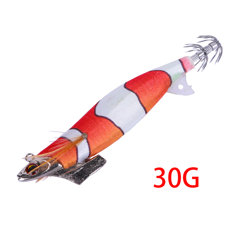 FSDZSO 11cm/30g luminous squid Jig head squid lure jig octopus lure sea jig game fishing lure squid hooks: 003