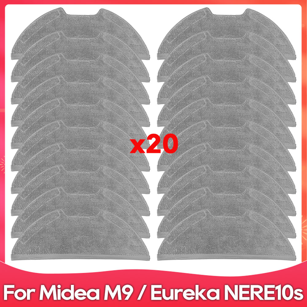 Compatible con ( Midea M9 / Eureka E20 Plus / NERE10s E10S / Obode A8 ) Piezas de Repuesto, Accesorios, Cepillo Principal y Lateral, Filtro, Paño de Mopa.: Verde militar
