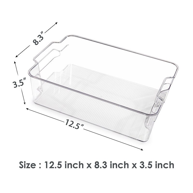 Fridge Food Fresh Keep Storage Box Refrigerator Organizer Bins Stackable Vegetable Fruit Meat Fresh Box Freezer Organizer Tool: 31.5x21.5x9cm